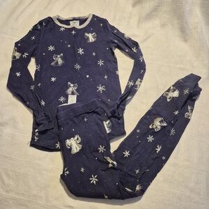 Crewcuts girls sie 16 blue and white pajama set, GUC sparkly bows have worn off